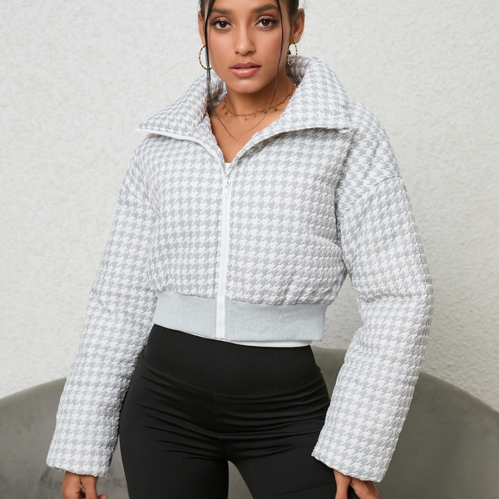 White Wonder Houndstooth Jacket - Picture 3 of 4